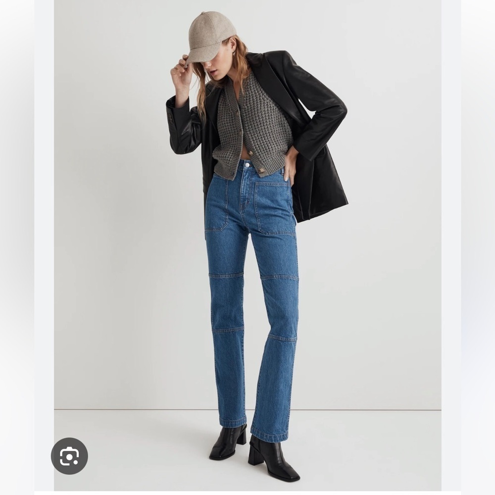 Madewell 90’ straight utility Blue Denim Straight-Leg Jeans size 32 - Picture 2 of 13